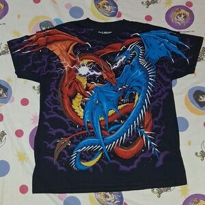 New Liquid Blue Dragons Shirt All Over Print Tee